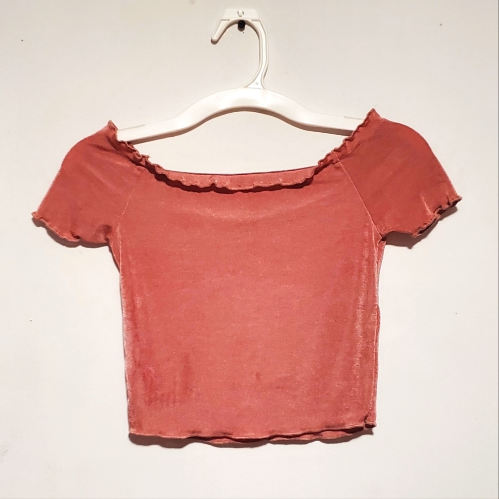 Muted Pink Divided Crop Top